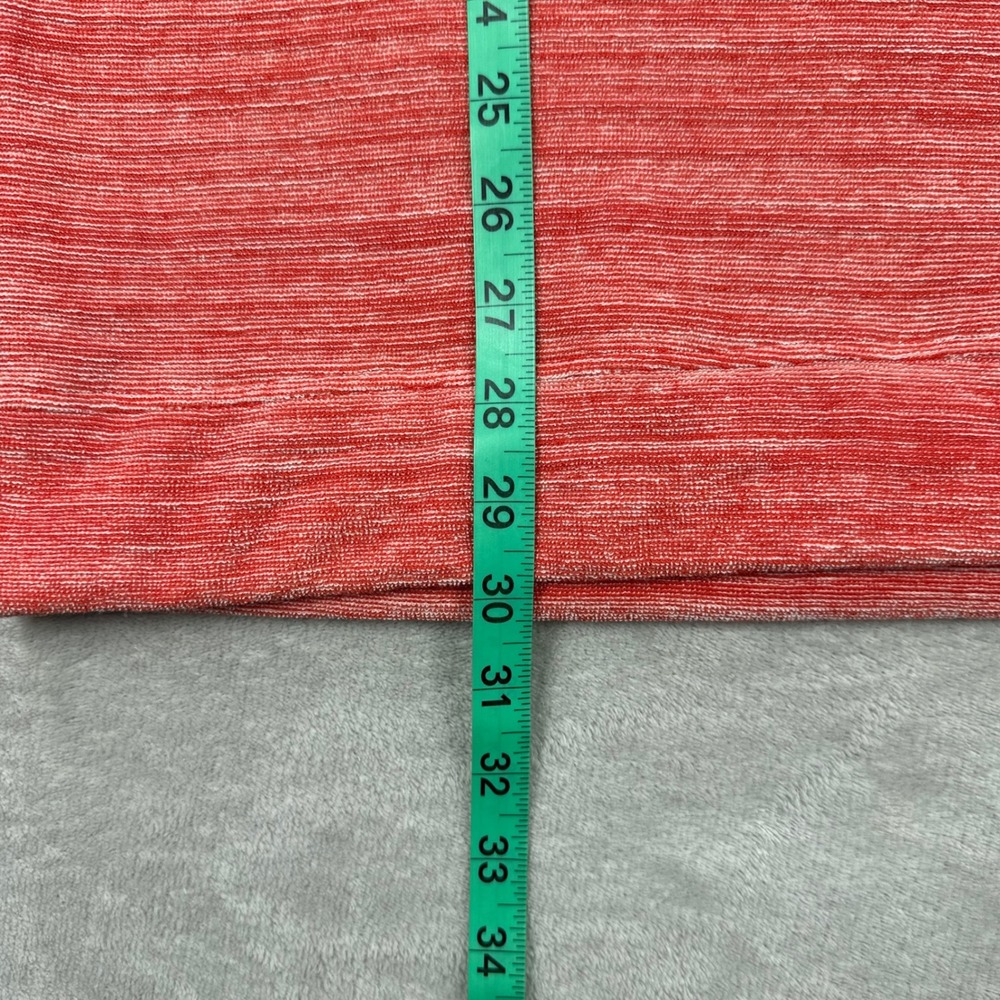 A.P.C. Long Sleeve Shirt Mens Large Red White Space Dye Melange Crew terry Cloth - Picture 8 of 10